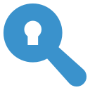 key, lock, magnifier, search svg vector icon