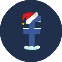 christmas, facebook, snow, social icon