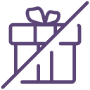 gift, no, not allowed, offer, present, sign, surprise svg vector icon