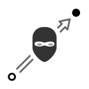 move, ninja, silence, strategic, tactic svg vector icon