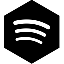 hexagon, media, social, spotify svg vector icon