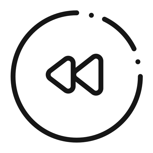 A Rewind svg vector icon