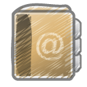 address, book, drawn icon