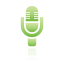 green, microphone icon