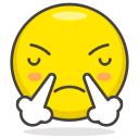 face, from, nose, steam, with svg vector icon