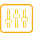 basic, equalizer, yellow icon