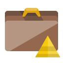 briefcase,pyramid icon