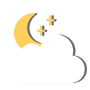 cloud, forecast, moon, night, weather svg vector icon