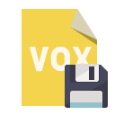 file,format,vox,diskette icon
