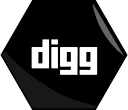 digg, hexagon, networking, news, social svg vector icon