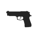gun, military, weapon svg vector icon