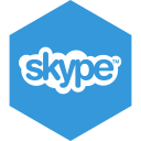 hexagon, media, skype, social svg vector icon