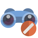 binoculars,cancel icon