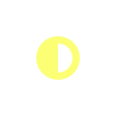 half, moon svg vector icon
