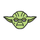 jedi, jedi master, starwars, yoda svg vector icon