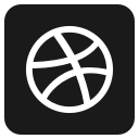 dribbble, media, social svg vector icon