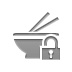 chopsticks,bowl,lock,open icon