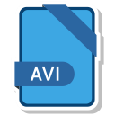 avi, extension, file, format, paper svg vector icon