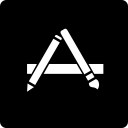 app, media, social, square, store svg vector icon