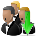 arrow, choir, sing, song icon
