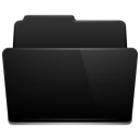 open,folder,black icon