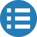 blue, cercle, hamburger, list, mavigation, menu, stack svg vector icon