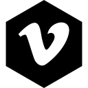 hexagon, media, social, vimeo svg vector icon