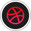dribbble, media, online, social svg vector icon