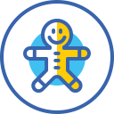 christmas, gingerbread man, new, year, новый год, пряничный человек svg vector icon