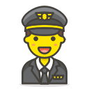 1, man, pilot svg vector icon