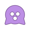 android, bot, curious, mine, purple, round, virus svg vector icon