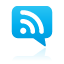 blue, comment, feed icon