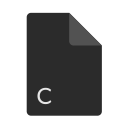 c, extension, file, format svg vector icon