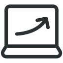 analytics, computer analytics, graph, graph screen, laptop svg vector icon