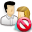 delete, users icon