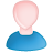 user,male,white,blue,bald,member,profile,person,people,human,man,account icon