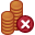coin,stacks,copper,remove,pay,payment,cash,currency,money,check out,credit card,delete,del icon