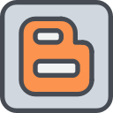 blogger, media, network, social svg vector icon