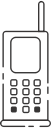 cellphone, telephone, vintage svg vector icon