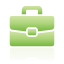 briefcase, green icon