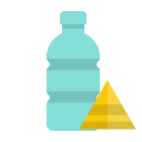 plastic,bottle,pyramid icon