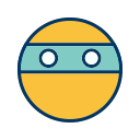 emot, face, ninja, smiley svg vector icon
