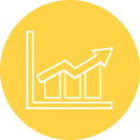 analytics, sales, stats svg vector icon