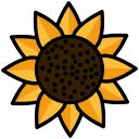 garden, nature, sunflower svg vector icon