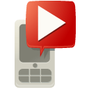 mobile, r, video icon
