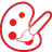 basic, color, palette, red icon
