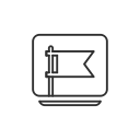 facebook, fb, flag, life event svg vector icon
