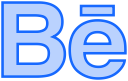 behance, gallery, line, social, transparent svg vector icon