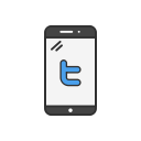mobile, phone, social media, twitter svg vector icon
