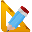 pen, pencil, ruler icon